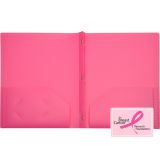 LION 2-Pocket Plastic Folders with Fasteners, Hot Pink, Price/EACH LION 2-Pocket Plastic Folders with Fasteners, Hot Pink, Price/EACH