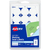 Avery Print or Write Mailing Seals, 1" - 600 / Pack - White, Price/PK Avery Print or Write Mailing Seals, 1" - 600 / Pack - White, Price/PK