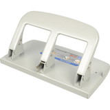 CARL HC-340 Medium-Duty Hole Punch, 3 Punch Head(s) - 40 Sheet Capacity - 0.28" - Silver, Price/EA CARL HC-340 Medium-Duty Hole Punch, 3 Punch Head(s) - 40 Sheet Capacity - 0.28" - Silver, Price/EA