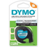 Dymo LetraTag 16952 Printer Tape Cassette, 0.5" x 12.8ft - 1 x Roll - Clear, Black, Price/EA Dymo LetraTag 16952 Printer Tape Cassette, 0.5" x 12.8ft - 1 x Roll - Clear, Black, Price/EA