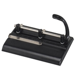 Master Three-Hole Punch, 3 Punch Head(s) - Adjustable - 32 Sheet Capacity - 0.34" - Black, Price/EA Master Three-Hole Punch, 3 Punch Head(s) - Adjustable - 32 Sheet Capacity - 0.34" - Black, Price/EA