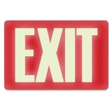 U.S. Stamp & Sign Glow in the Dark EXIT Sign, "Exit" Preprinted - 12" x 8" - Red, Price/EA U.S. Stamp & Sign Glow in the Dark EXIT Sign, "Exit" Preprinted - 12" x 8" - Red, Price/EA