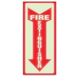 U.S. Stamp & Sign Glow Fire Extinguisher Sign, "Fire Extinguisher" Preprinted - 4" x 13" - Red, Price/EA U.S. Stamp & Sign Glow Fire Extinguisher Sign, "Fire Extinguisher" Preprinted - 4" x 13" - Red, Price/EA