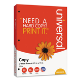 Copy Paper, 92 Brightness, 20lb, 8-1/2 x 11, 3-Hole Punch, White, 5000 Shts/Ctn, Price/CT Copy Paper, 92 Brightness, 20lb, 8-1/2 x 11, 3-Hole Punch, White, 5000 Shts/Ctn, Price/CT