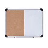Cork/Dry Erase Board, Melamine, 24 x 18, Black/Gray Aluminum/Plastic Frame, Price/EA Cork/Dry Erase Board, Melamine, 24 x 18, Black/Gray Aluminum/Plastic Frame, Price/EA